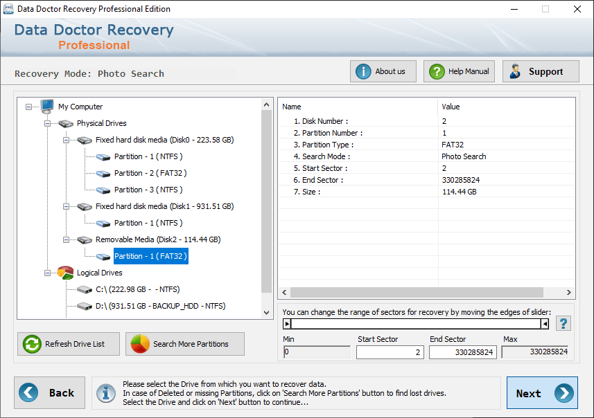  Select “Partition 