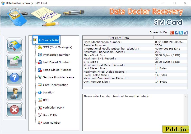 Select SIM card reader type